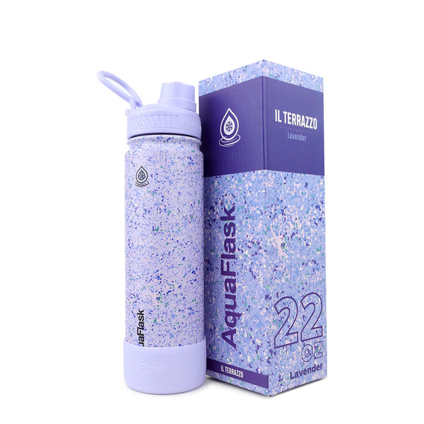 IL Terrazzo 650mL (22oz) Water Bottles - Lavender
