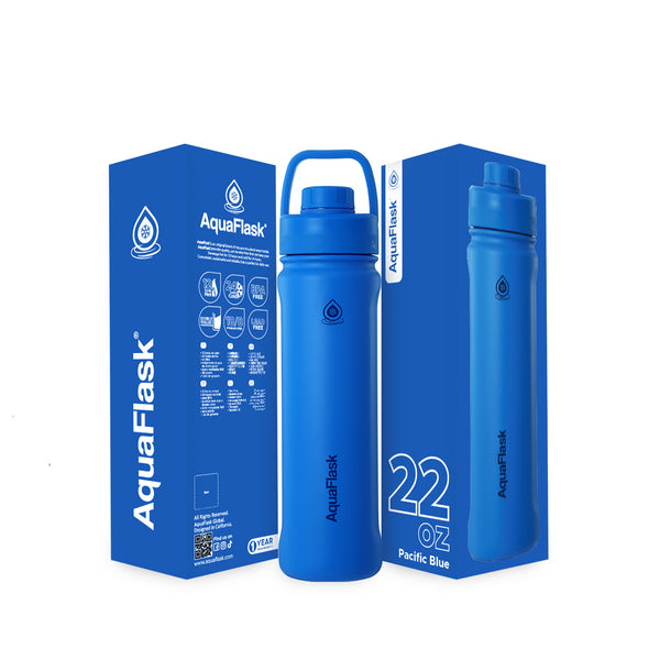 New Regular 650mL (22oz) Water Bottles - Pacific Blue