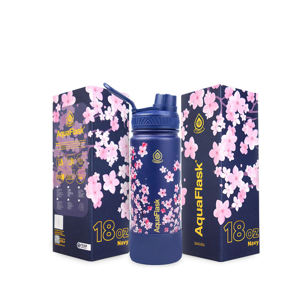 Sakura 2 532mL (18oz) Water Bottles - Navy