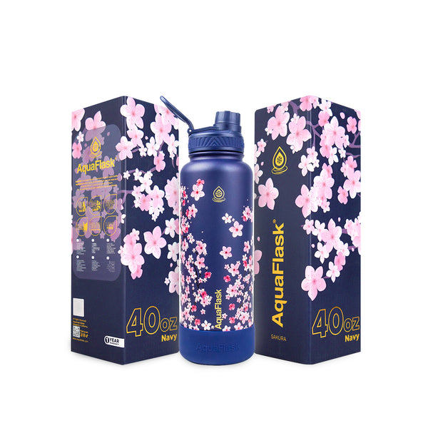 Sakura 2 1.18L (40oz) Water Bottles - Navy