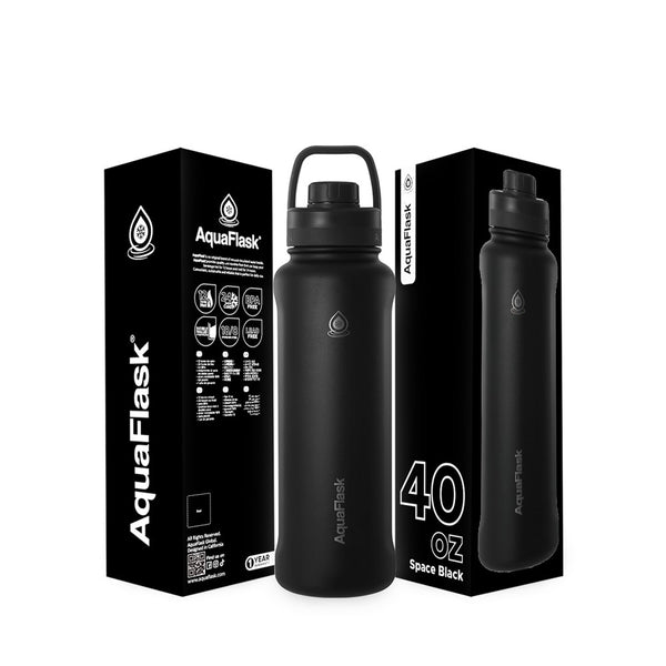 New Regular 1.18L (40oz) Water Bottles - Space Black