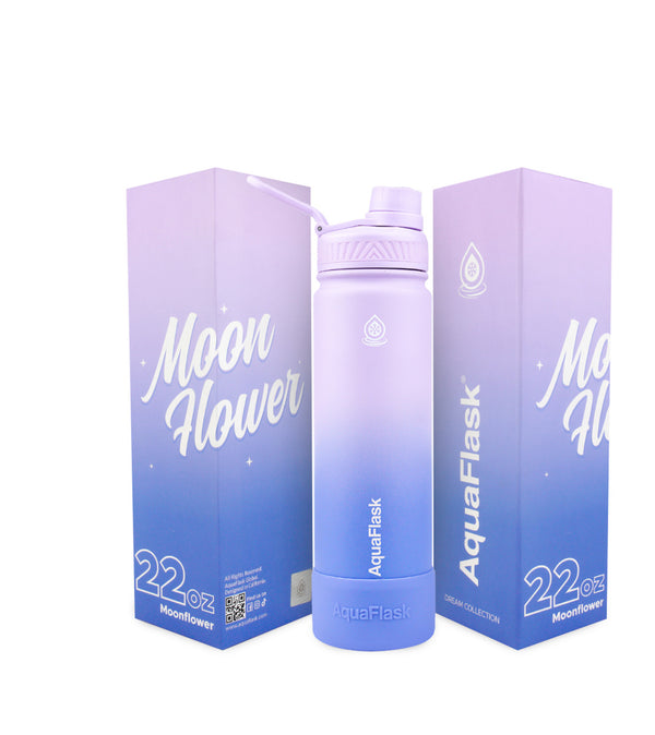 Dream 650mL (22oz) Water Bottles - Moon Flower